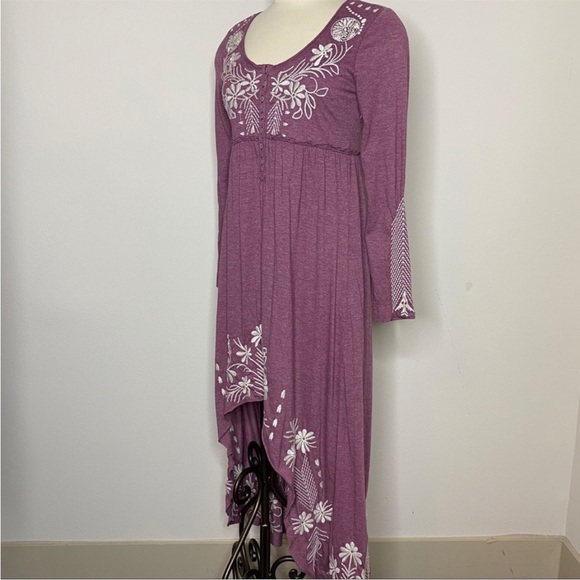 Johnny Was Purple Floral Embroidered Dress - Picture 9 of 16